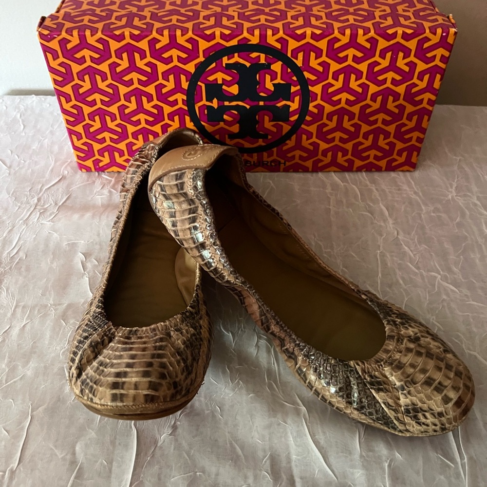 Tory Burch Brown Ballet Flats